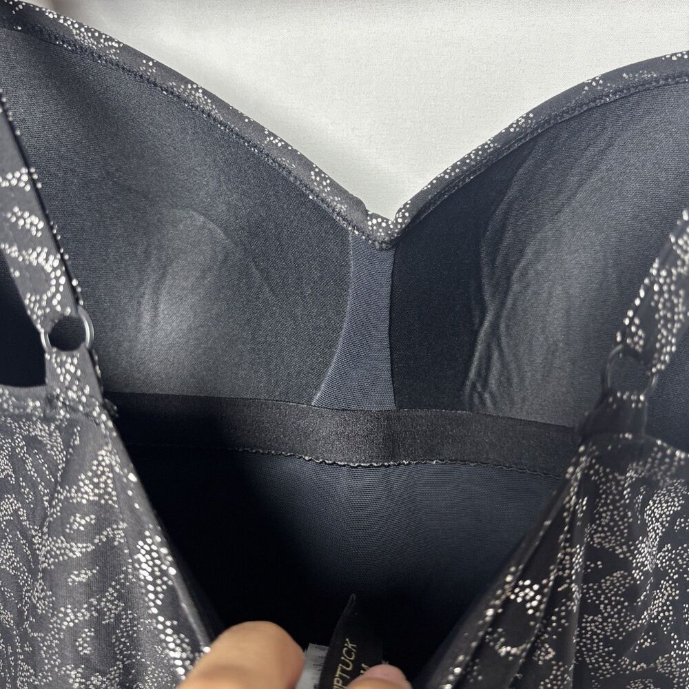 Nip Tuck 1pc Silver & Black Leopard Print Ruched … - image 7